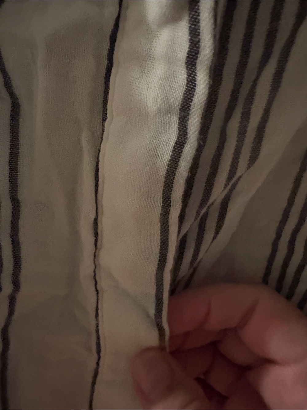 Belle Isle for TorridShort-Sleeve Striped Set - White & Gray-ish blue sz 2X - Picture 8 of 9